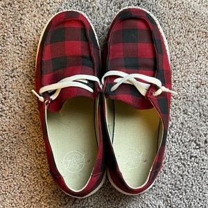 Buffalo plaid shoes